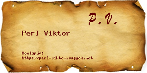 Perl Viktor névjegykártya